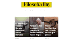 Desktop Screenshot of filosofiahoy.es